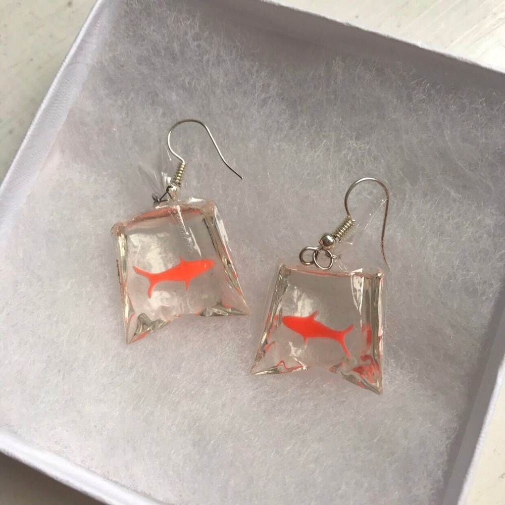 ON HOLD FOR @xana509 Goldfish in a bag earrings